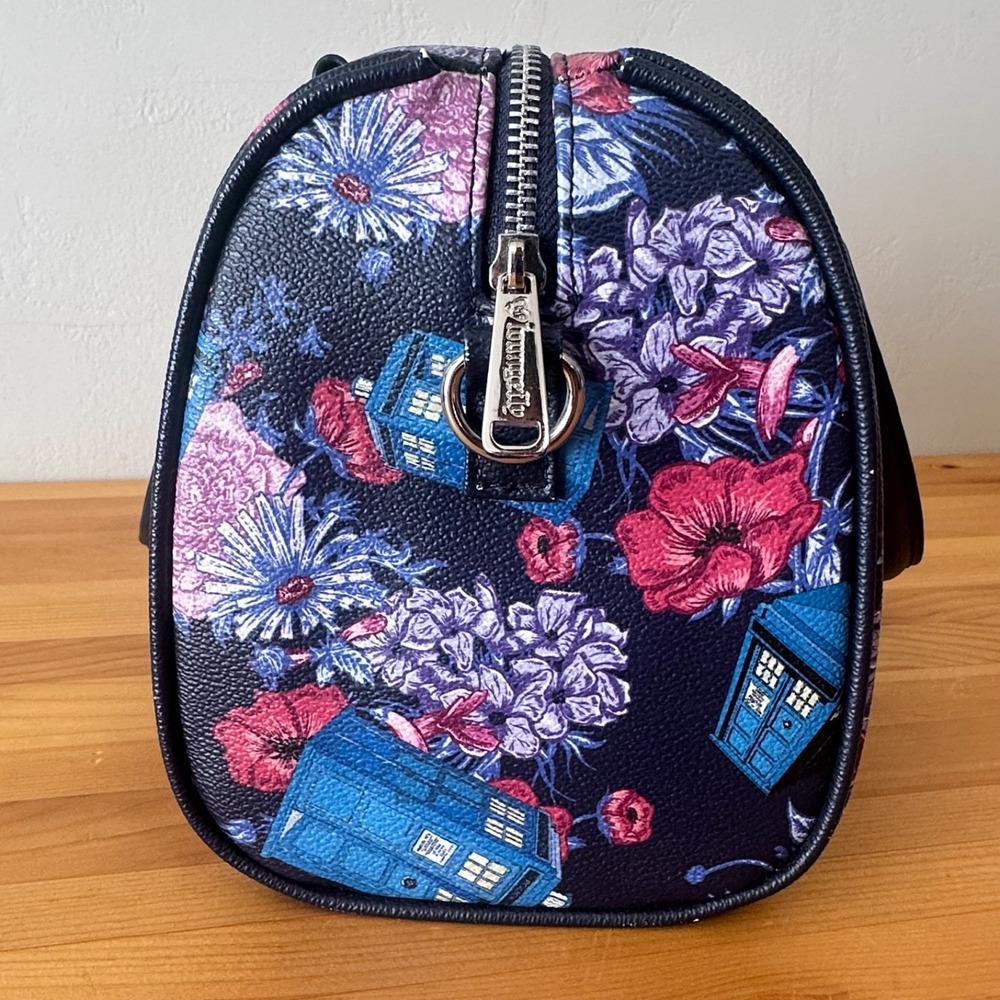 Loungefly Doctor Who Tardis Floral Crossbody Bag Barrel Purse - Picture 4 of 16